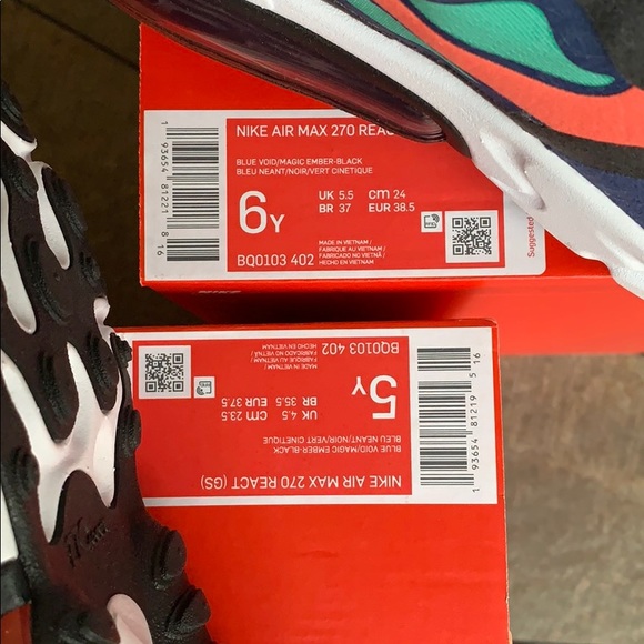 NIKE AIR MAX 270 REACT GS - Picture 12 of 16